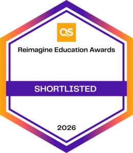 QS Reimagine Education Awards 2026 Shortlisted badge